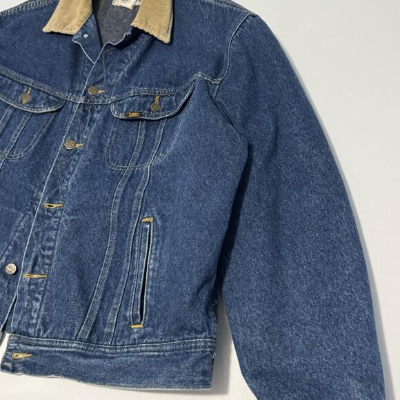 Vintage Lee Storm Rider Jacket Mens Size XXL Wool Blanket Lined Denim Jean USA - Picture 3 of 10